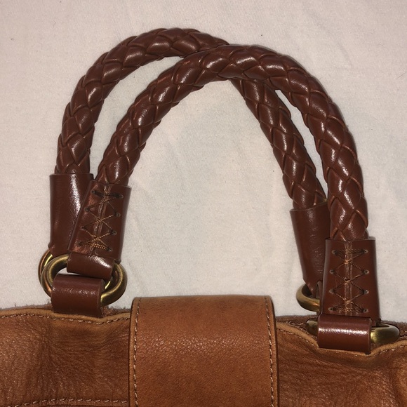 Francesco Biasia Leather clasp cognac purse - Picture 3 of 12